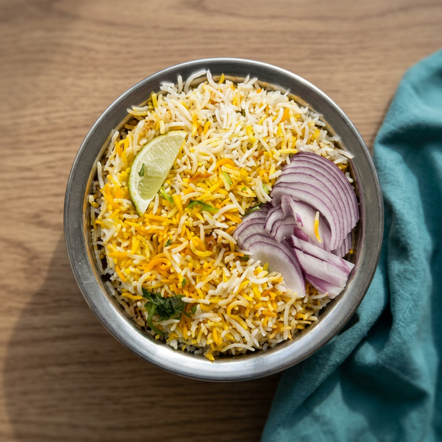 Paneer Biryani.