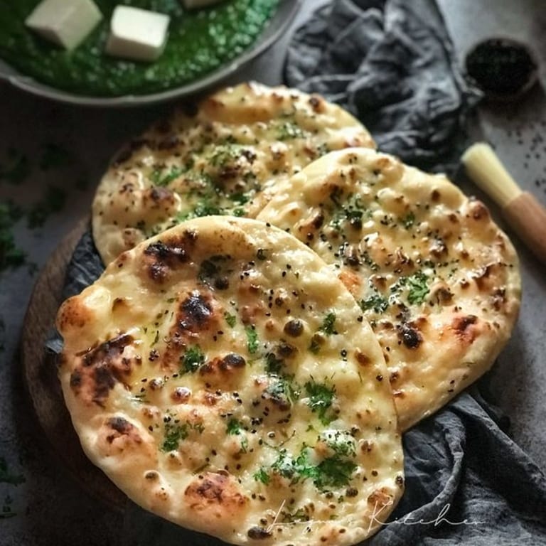 Delicious Garlic Naan Awaits